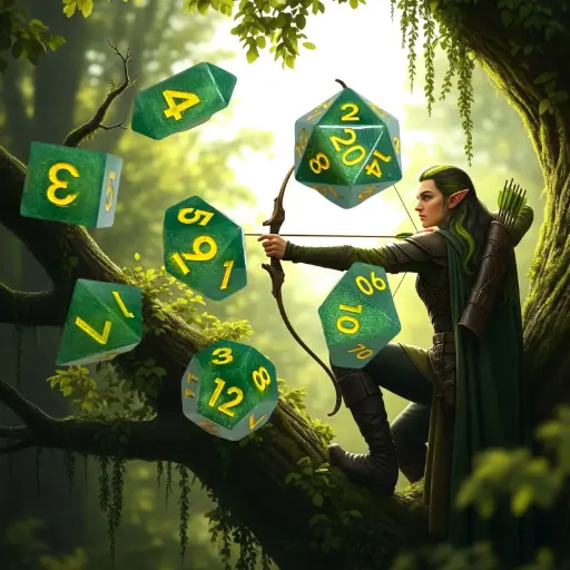 DADOS DUNGEONPUNK GAMING (HUNTER'S MARK)